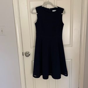 Calvin Klein Navy blue crepe dress.